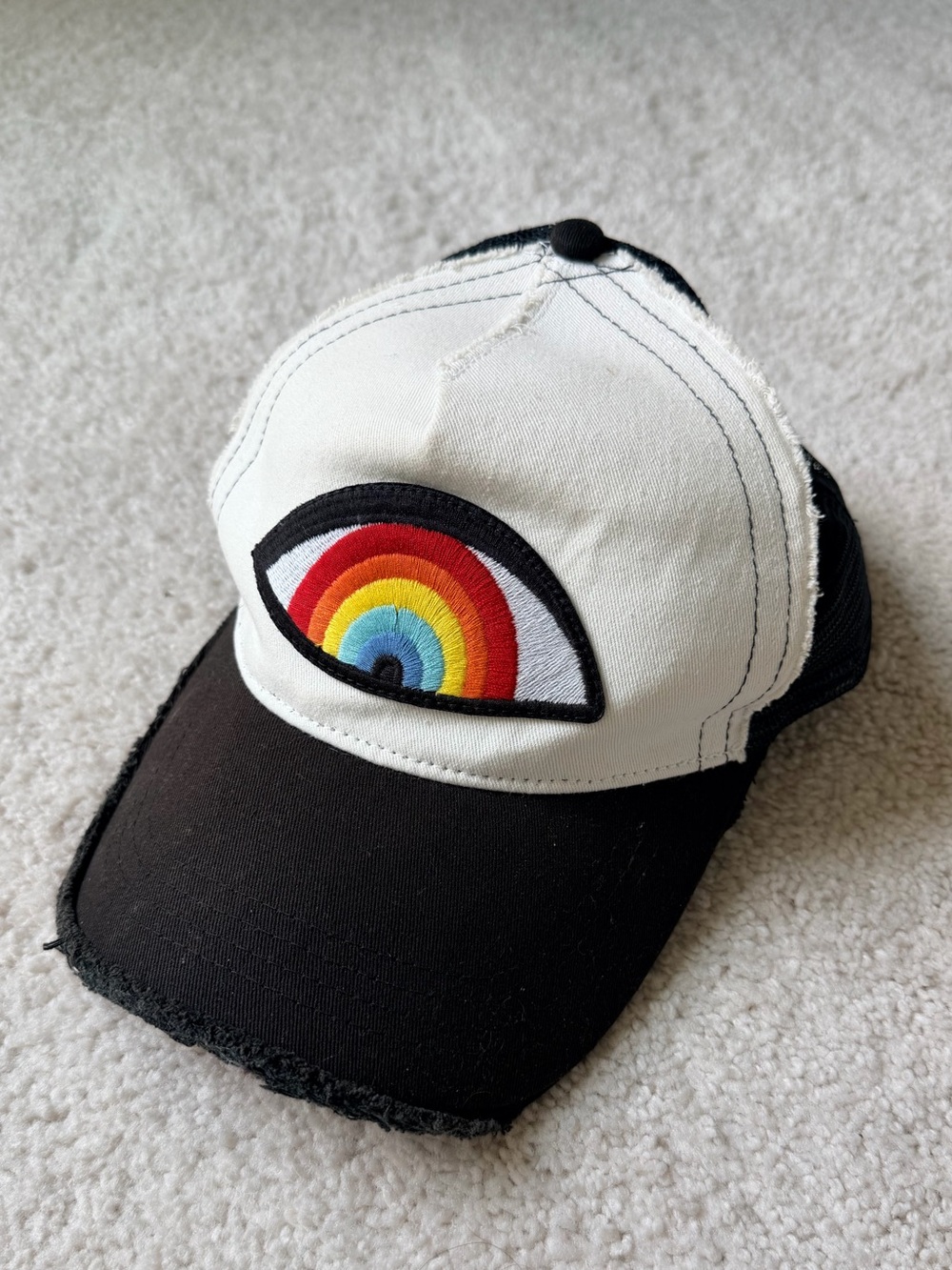 Lauren Moshi Rainbow eye Hat - Mesh Trucker Cap
